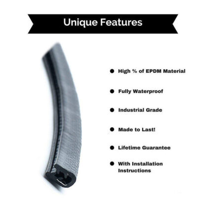 4.5M Car Door Boot Edge Protector Strip Trim U Shape Guard Seal Rubber Black UK - Image 5