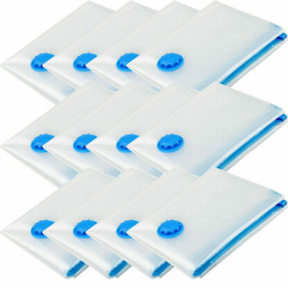 12 X STRONG VACUUM STORAGE SPACE SAVER SAVING VACUM VACCUM LARGE ORGANISER BAGS - Image 9