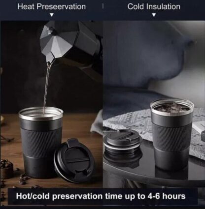 510ML Leakproof Insulated Thermal Travel Stainless Steel Coffee Mug Cup Flask - Image 3