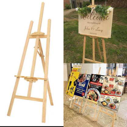 150cm Studio Wooden Easel Display Art Craft Artist Cafe Wedding Painting Stand - Image 4