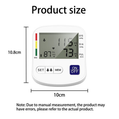 Multifunctional Home Blood Pressure Monitor With Cuff, Records 99 Measurements And Tracks Heart Rate - Image 3