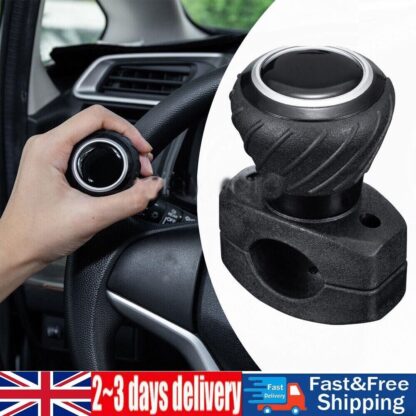 Black Power Steering Wheel Aid Car Truck Lorry Handle Assister Knob Spinner Ball - Image 10