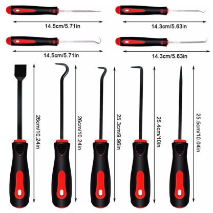 9PCS Profession Scraper Hook And Pick Tool Set O Ring Seal Removal Set&Mini Hook - Image 4