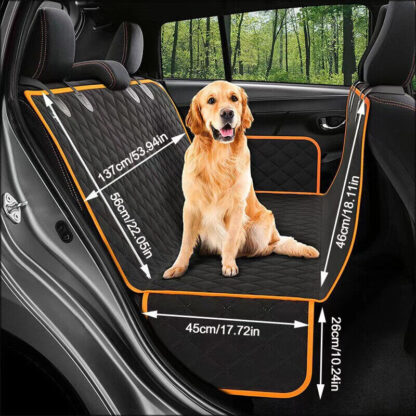 Waterproof Pet Car Seat Cover Dog Safety Protector Mat Front Back Seat Hammock H - Image 8