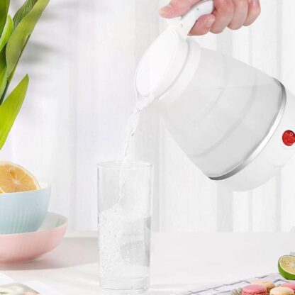 1pcs 600ML Collapsible Travel Electric Water Kettle Folding Camping Caravan Silicone - Image 3