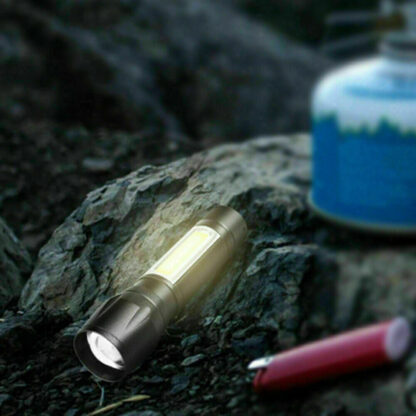 Mini Flashlight LED COB Torch Rechargeable High Lumens Zoomable Adjustable Focus Camping Light 3 Modes For Outdoor Waterproof - Image 10