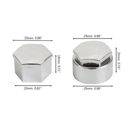 20Pcs 17mm Gloss Silver Car Wheel Nut Caps Bolt Covers For  VW Vauxhall Bmw - Image 7