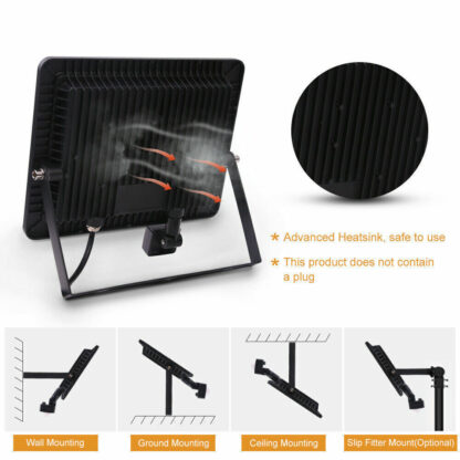 Outdoor Garden Floodlight With Sensor LED PIR Motion Security Lights Waterproof - Image 9