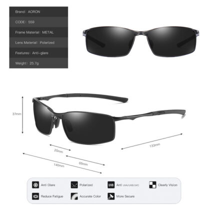 Mens Polarized Polarised Sunglasses UV400 Pilot Sport Glasses Driving Eyewear - Image 5