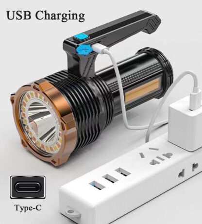 High Powered 12000000LM LED Flashlight Super Bright Torch USB Rechargeable Lamp - Image 8