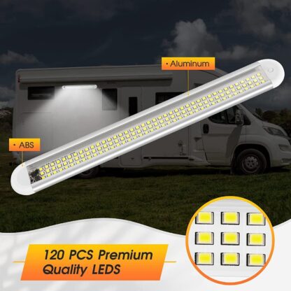 12V 120 LED Car Interior Strip Lights Bar Light Car Van Caravan Boat Home Bus UK - Image 6
