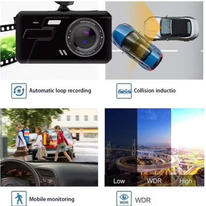 Dashcam Pro DUAL REAR Car Camera  Wide Angle 1080p With 32GB SD Card - Image 10