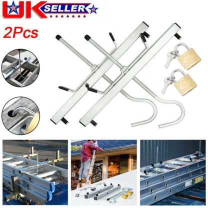 Universal Heavy Duty Ladder Roof Rack Clamp Clamps Lockable Free 2Locks Lockable - Image 5