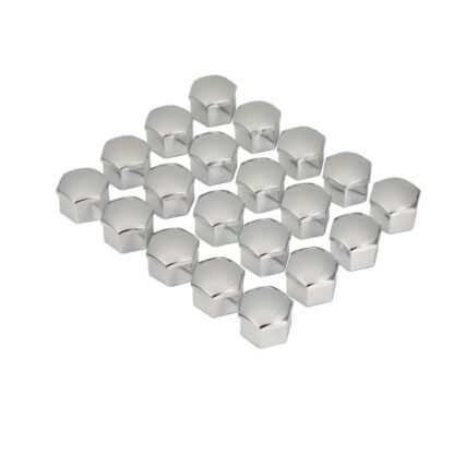20Pcs 17mm Gloss Silver Car Wheel Nut Caps Bolt Covers For  VW Vauxhall Bmw