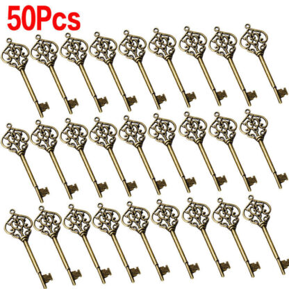 50X Santa Keys Charms Pendants Skeleton Tibetan Silver Large Xmas Charm Pendant - Image 2
