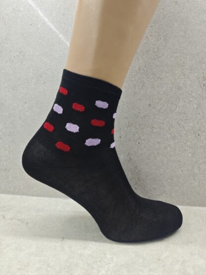 Set Of 6 12 Or 24 Pairs Womens Socks With Bubble Mix Print - Image 3