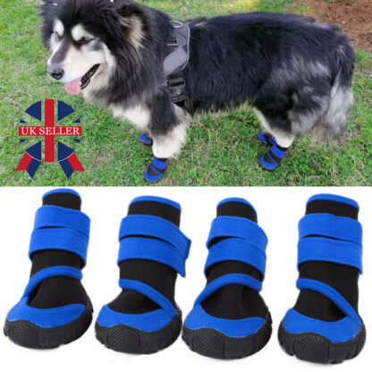 4x Anti-Slip Pet Boots Dog Puppy Waterproof Shoes Protective Rain-Booties Socks - Image 10