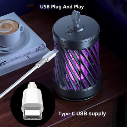 Mosquito Killer Lamp Electric Rechargeable Bug Zapper Fly Insect Trap UV Light - Image 2