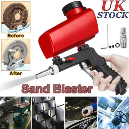 14  Air Portable Sandblasting Gun Hand Held Sand Blaster Shot Media Blasting UK - Image 3