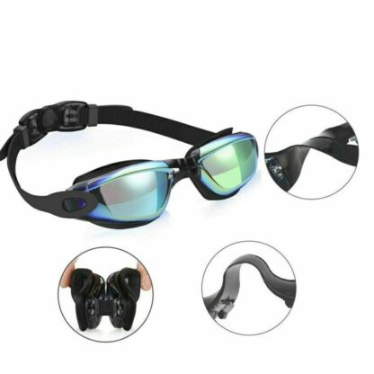 Anti Fog Swimming Goggles UV Glasses Adjustable Earbuds For Men Women Kids