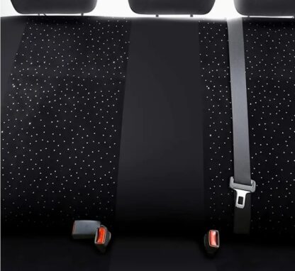 Five-seater Black Rhinestone Car Seat Cover - Image 2