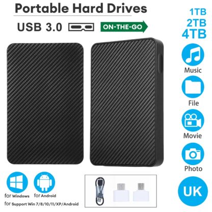 2-4TB 2.5-INCH SATA HARD DISK DRIVE PORTABLE HIGH SPEED USB 3.0 EXTERNAL HDD - Image 3