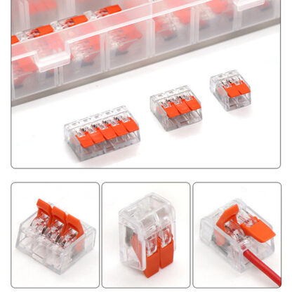 95x For Wago 221 Electrical Connectors Wire Block Clamp Terminal Cable Reusable- - Image 2