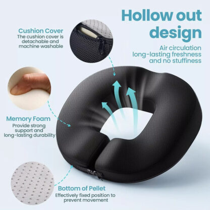 Donut Cushion For Hemorrhoids Coccyx Cushion Tailbone Orthopaedics Pain Relief B - Image 4