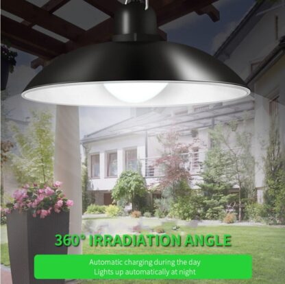 LED Solar Powered Pendant Hanging Light Lamp Outdoor Garden Yard Shed Lighting - Image 4