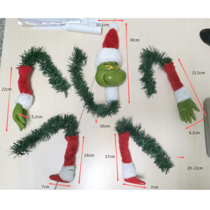 Stuffed Stuck Garland Elf Arm Leg Head Ornaments Christmas Tree Decorations