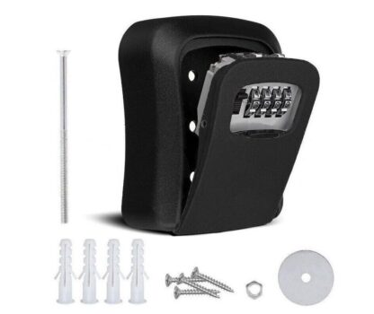 Wall Mounted Key Safe, 4 Combination Key Safe Outdoor Security Key Lock Box - Image 7
