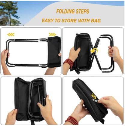 Folding Stool Camping Chair Seat Portable Mini Stool Outdoor Picnic Fishing BBQ - Image 8