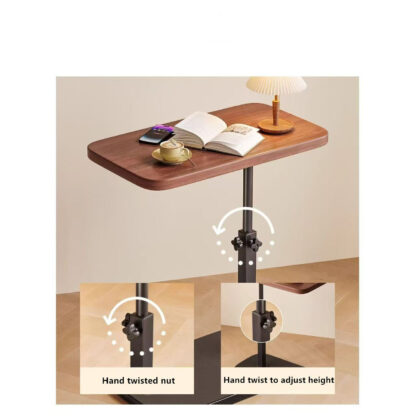 Adjustable C-Shaped Sofa Side End Table Coffee Laptop Table Living Room Bedroom - Image 6