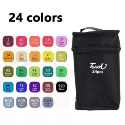 24Color Brush Pens Set Dual Tips Soft Fine Art Markers Drawing Watercolour Gifts - Image 6