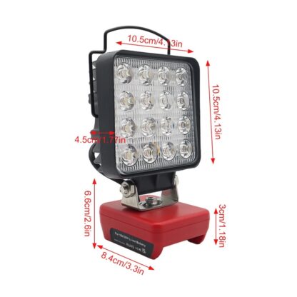 LED Work Light For 18V 20V Battery 6500K Cordless Flashlight With USB UK - Image 2