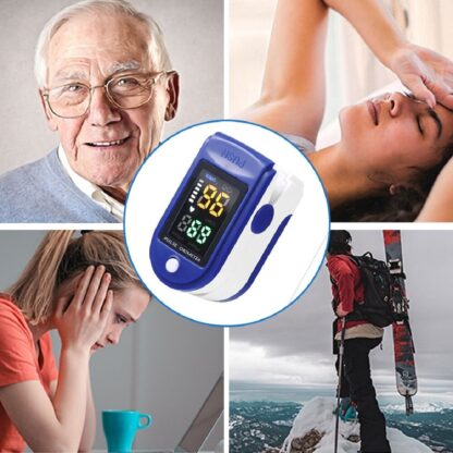 Digital Pulse Oximeter Four-color LED Finger Oximeter Heart Rate Monitor Meter - Image 2
