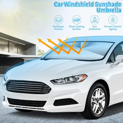 Large Windscreen Sun Shade Car Van Double Sided Aluminium UV Protect 140x70cm - Image 5