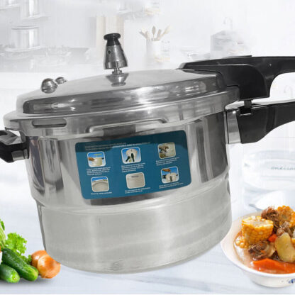 5L Aluminium Pressure Cooker Quick With Lid Latch Indicator Explosion-Proof - Image 9
