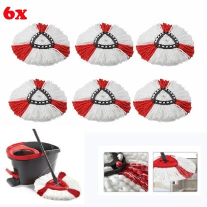 6x Replacement For Vileda Mop Heads Refill Turbo Microfibre Spin Mop Easy Wring - Image 10