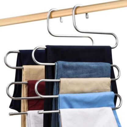 3pcs Clothes Pants Trouser Hanger Multi Layer Storage Closet Space Saver Organizer - Image 8