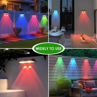 2PCS Super Bright Solar Powered Door Fence Wall Lights LED Outdoor Garden Lamp - Image 10
