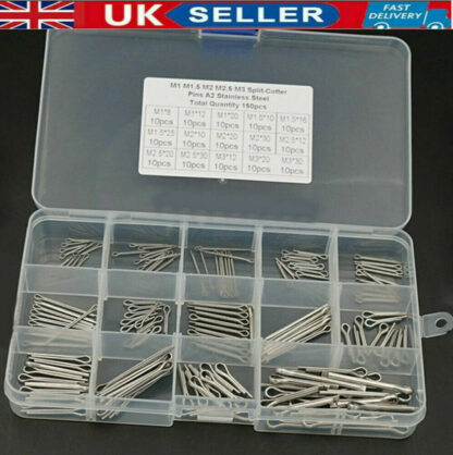 UK 150Pcs Split-Pins   Split Cotter Pins Stainless Steel A2 Marine Grade   304 - Image 5
