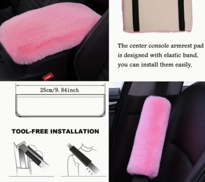 8-piece Plush Steering Wheel Set