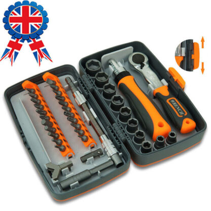 38Pcs Set Rachet Screwdriver Bit Set Socket Slotted Phillips Pozi Torx Hex Tool - Image 6