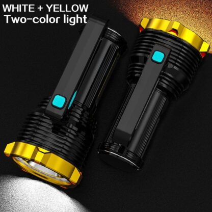 High Powered 12000000LM LED Flashlight Super Bright Torch USB Rechargeable Lamp - Image 4