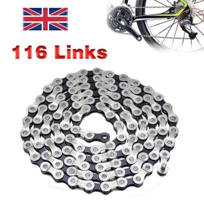 9 Speed 116 Links Road Mountain Bike Chain  Bicycle For Shimano Srsam UK - Image 2
