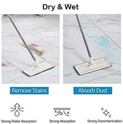 UK Multi Functional Wash  Dry Mop And Bucket Set  Flat Squeeze  10 Pads - Image 8