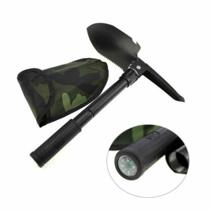 Multifunction Portable Mini Folding Shovel Outdoor Camping Spade Compass UK - Image 8