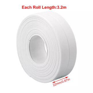 1-3X WATERPROOF SEALING TAPE ADVE WHITE BATHROOM KITCHEN LEAK PVC 22MM X 3.2MHESI