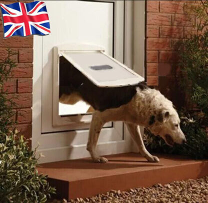 Large Cat Safe Door Flap 2 Way Opening Locking Pet Small Dog Tunnel Door Hole UK - Image 4